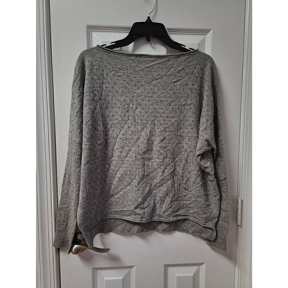 Vince Cashmere/Wool Crochet Grey Knit Sweater M